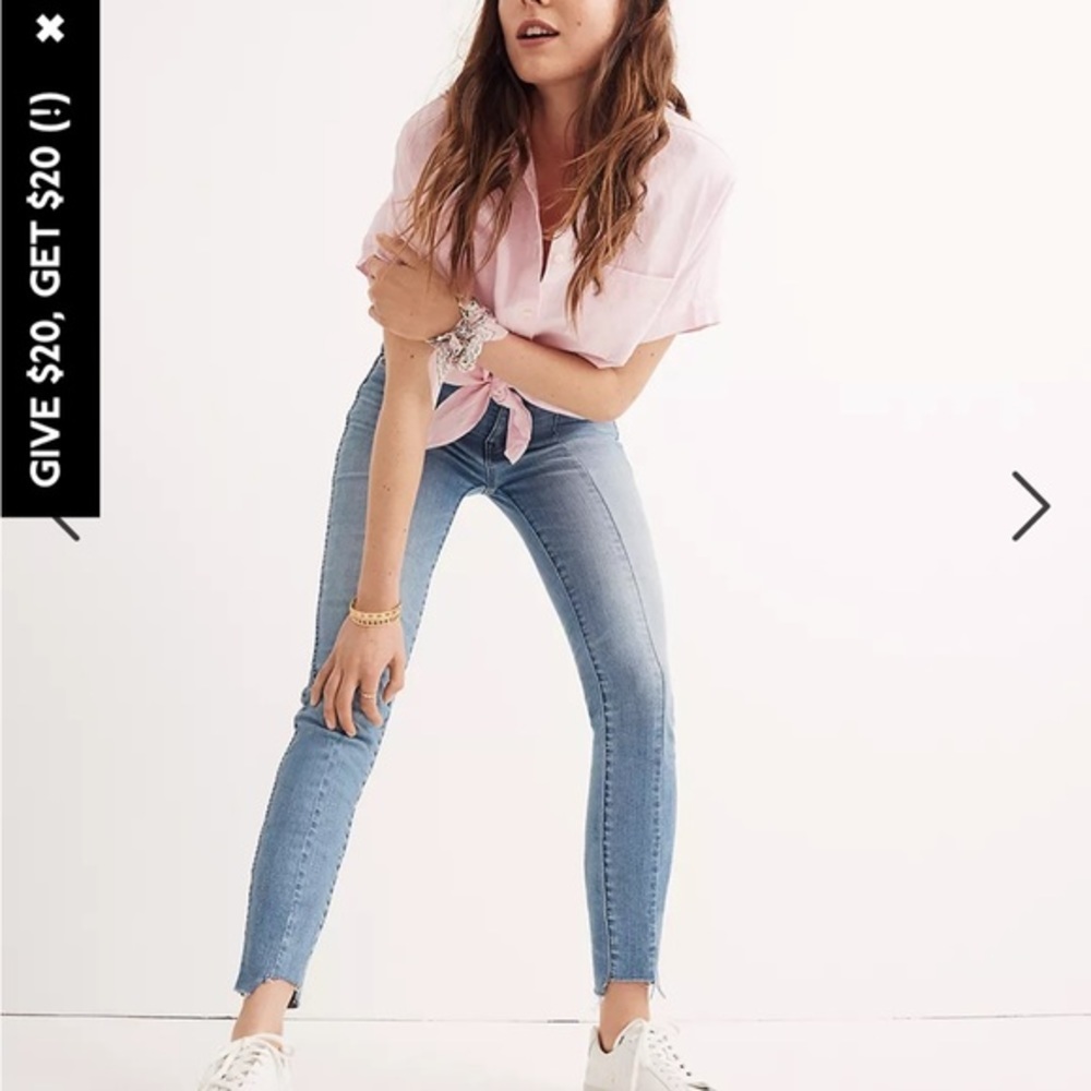 MADEWELL 9” Front Seam High Rise Skinny